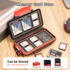 Picture of Kiorafoto 36 Slots : 18 TF + 12 SD + 6 CF Memory Card Holder Case Storage Protector Wallet for TF MSD Micro SD SDHC SDXC SDUC CF Compact Flash Memory Cards with Carabiner + Card Tray Removal Pin Key