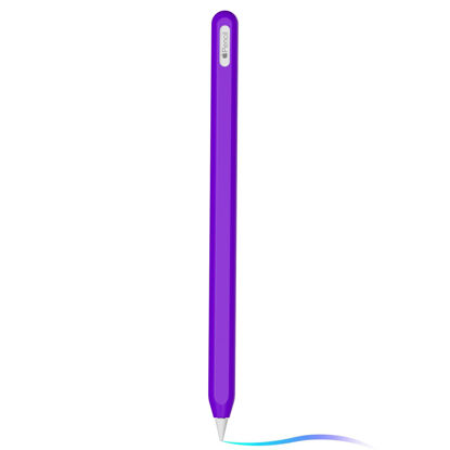 Picture of Ultra Thin Silicone Skin Cover Compatible with Apple Pencil 2nd Gen, Protective Silicone Case for iPad Pro 11 12.9 inch 2018 Pencil Case Shockproof Soft Silicone Sleeve(Purple)