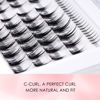 Picture of LANKIZ Manga Lash Individual Lashes Cluster, Natural Look Manga Lash Cluster Lashes Individual Lash Extensions,48 Cluster, Soft and Lightweight Resuale Wide Band Cluster Lashes for Home use(04 Style)