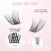 Picture of LANKIZ DIY Eyelash Extension,Cluster Lashes Individual Lash Extensions,72 Clusters, Soft and Lightweight 8-16mm Mix Resuale Wide Band Cluster Lashes for Home use (Sunshine-C-Curl)