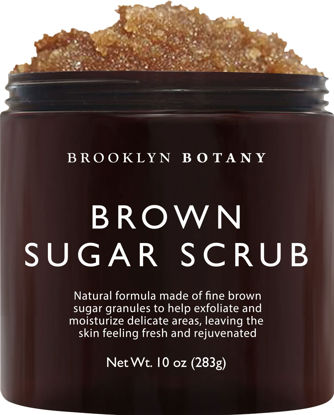 Picture of Brooklyn Botany Brown Sugar Body Scrub - Moisturizing and Exfoliating Body, Face, Hand, Foot Scrub - Fights Acne, Fine Lines & Wrinkles, Great Gifts For Women & Men - 10 oz