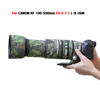 Picture of COMEOXO Lens Cover Camouflage Stretch Fabric Camera Rain Cover  for Canon RF 100-500mm F4.5-7.1 L is USM Lens Protection Sleeve （Color: # Green Leaf Camouflage ）