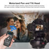 Picture of Motorized Pan Tilt Head, 100m Wireless Control, 360 Degree Wireless Rotation, Tilt ±35 Degree, 9 Gears Adjustable Speed, Panoramic Tripod Head for Smartphones, Camera