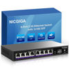 Picture of 8 Port 2.5G Ethernet Switch 10G SFP Uplink, NICGIGA Unmanaged 2.5Gb Network Switch, One-Key VLAN, Plug & Play, Desktop/Wall-Mount, Fanless Metal Design.