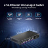 Picture of 8 Port 2.5G Ethernet Switch 10G SFP Uplink, NICGIGA Unmanaged 2.5Gb Network Switch, One-Key VLAN, Plug & Play, Desktop/Wall-Mount, Fanless Metal Design.