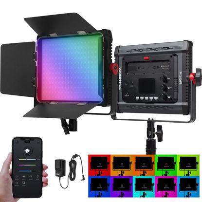 Picture of AMBITFUL P35R RGB Video Lighting,RGB LED Video Light with APP Control,Photography Lighting Kit CRI/TLCI 97+ for Tiktok YouTube, Gaming, Zoom,Video Recording