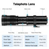 Picture of JINTU 420-800mm f/ 8.3 Manual Telephoto Zoom Lens + T-Mount for Canon EOS Rebel SL2 SL1 T3 T3i T4i T5 T5i T6 T6i T6s T7 T7i 4000D 6D 7D 60D 70D 77D 80D 5D II/III/IV 550D 650D SLR Camera Lenses