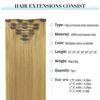 Picture of Hair Extensions Real Human Hair, Dirty Blonde 18 Inch 7pcs 120g, DOORES Clip in Human Hair Extensions Remy Hair Extensions Silky Straight Clip in Extensions Human Hair Natural Thick