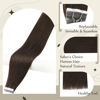 Picture of Full Shine Long Tape in Extensions Brown Tape in Hair Extensions 28 Inch Tape in Human Hair 50 Gram Double Sided Tape in Hair Extensions Human Hair 20Pcs Straight Seamless Skin Weft Hair