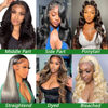 Picture of Wigs for Black Women Human Hair Glueless Wigs Human Hair Pre Plucked Body Wave Lace Front Wigs Human Hair HD13x6 Lace Front Wigs Human Hair Pre Plucked 180 Density 10A Frontal Wigs Human Hair 20 Inch