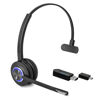 Picture of Leitner LH470 - Wireless Work Headset with Microphone - Zoom and Teams Headset - DECT USB Dongle Headset for Softphone, Computer, Laptop, and Tablet - Single or Dual-Ear Wearing Style