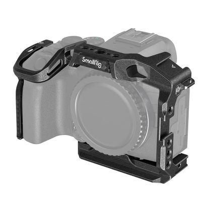 Picture of SmallRig R10 Cage for Canon R10, Aluminum Alloy R10 cage with 1/4"-20 and 3/8"-16 Threaded Hole, Cold Shoe, NATO Rail and Quick Release Plate for Canon R10-4004