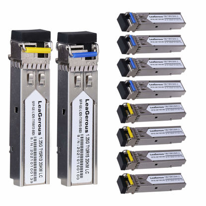 Picture of 5 Pairs BIDI SFP Network Transceiver Module, 1.25 Gigabit Single Mode LC 1000BASE-LX Single Fiber Interface SFP 20km