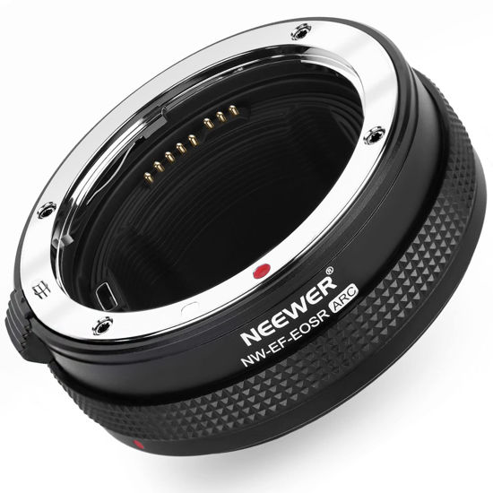 Picture of NEEWER EF to EOS R Mount Adapter Auto Focus RF Lens Mount Adapter with Control Ring Compatible with Canon EF/EF-S Lens & EOS R Ra RP R6 R5 R3 R7 R10 R8 R50 Camera, Max Load 4.4lb/2kg, NW-EF-EOSR ARC