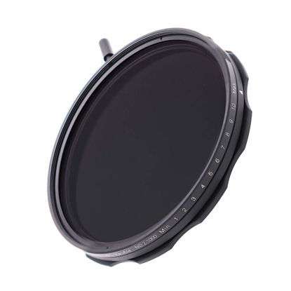 Picture of JONGSUN 82mm Variable ND Filter, S-Pro MRC 16 Layers Nano Coatings, More Than 10 Stop ND2-ND1000 Stepless Adjustment Graduated, Lens Cloth Kit, Camera Neutral Density Filter