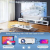 Picture of WiFi Bluetooth Projector with 120" Projector Screen, Native1080P Outdoor Movie Projector iOS & Android, Full HD 9500L Compatible with TV Stick,Video Games, PC, DVD, Laptop,Smartphone