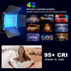 Picture of GreatLPT 50W Professional Photography Lighting Kit with APP Control, 1500 Lux/1m, 360°Full Color, 2500K-8500K Dimmable, 49 Scene Modes, CRI 96+ TLCI>97 CQS 96+ for Studio/Streaming(Not Stand Included)