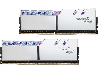 Picture of G.SKILL Trident Z Royal Series (Intel XMP) DDR4 RAM 32GB (2x16GB) 4000MT/s CL18-22-22-42 1.40V Desktop Computer Memory UDIMM - Silver (F4-4000C18D-32GTRS)