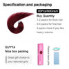 Picture of SUYYA Tape in Hair Extensions Human Hair Burgundy 26 Inch 60g/pack 20pcs Straight Seamless Skin Weft Tape in Real Human Hair Extensions Wine Red(26inch #Burgundy)