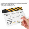 Picture of Bewinner 11.8x9.8in Director's Film Movie Slateboard Clapper Board, Film Clapperboard Acrylic Clapstick Photography Props Director Board Tool for Director or Film Fans(Yellow)