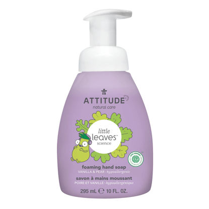 Picture of ATTITUDE Foaming Hand Soap for Kids, Plant and Mineral-Based Ingredients, Vegan and Cruelty-free Personal Care Products, Vanilla & Pear, 10 Fl Oz