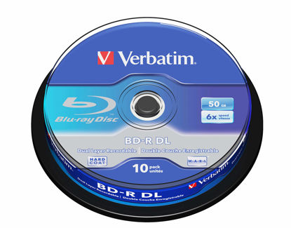 Picture of Verbatim 43746 BD-R DL 50GB 6X - 10 Pack Spindle