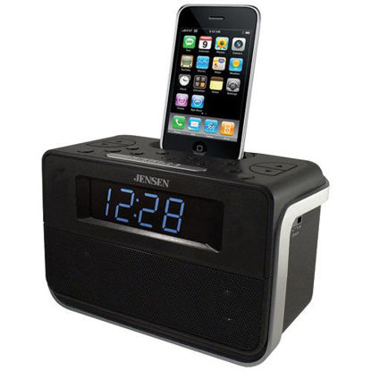 Picture of Jensen Docking Digital Music System/Alarm with Auto Time Set for iPod and iPhone (Black)