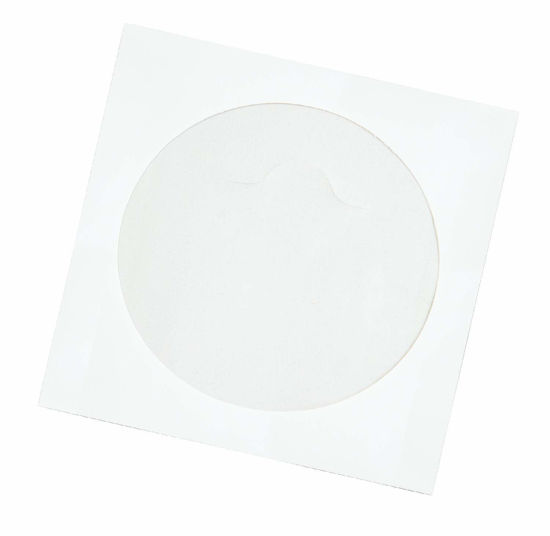 Picture of Quality Park Tech-No-Tear CD/DVD Sleeves, White, Pack Of 100 (77203)