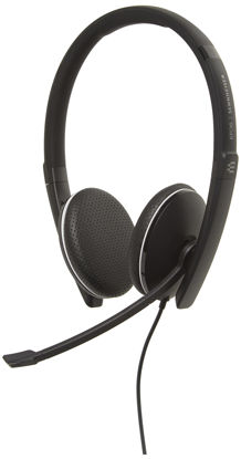 Picture of Sennheiser SC 165 USB (508317) - Double-Sided (Binaural) Headset for Business Professionals | with HD Stereo Sound, Noise-Cancelling Microphone, & USB Connector (Black)