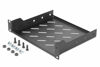 Picture of DIGITUS Shelf - 1U - 10" (254 mm) - for Network Cabinet - 200 mm deep - Perforated Sheet Steel - Black