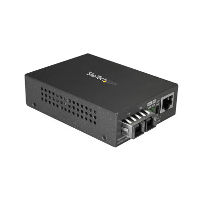 Picture of StarTech.com Multimode (MM) SC Fiber Media Converter for 10/100/1000 Network - 550m Range - Gigabit Ethernet - 850nm - Full Duplex (MCMGBSCMM055)