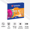 Picture of Verbatim DVD-R 16X Non-Printable Slim Case Pack of 5 43557