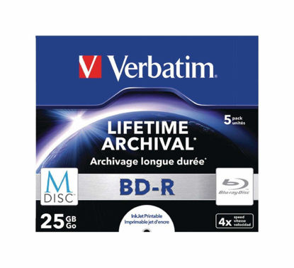 Picture of Verbatim 43823 25GB 4X M-Disc BD-R - 5 Pack Jewel Case