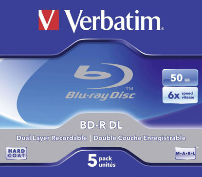 Picture of Verbatim 43748 BD-R DL 50GB 6X - 5 Pack Jewel Case