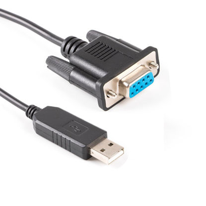 Picture of Letotech Cross Wired USB Serial Cable FTDI ft232r USB RS232 to DB9 Female Adapter Null Modem Cable PC Control TV Cable (Standard Pinout)