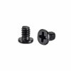 Picture of uxcell M1.4x2mm Phillips Screw Fastener Black 2.5mm Dia Screw Head for Laptop PC TV Fan Switch 200pcs