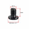 Picture of uxcell M1.4x2mm Phillips Screw Fastener Black 2.5mm Dia Screw Head for Laptop PC TV Fan Switch 200pcs