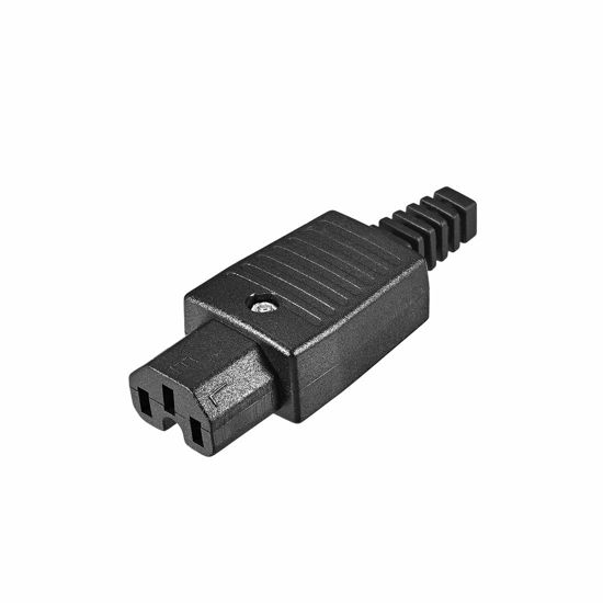 Picture of uxcell AC110-250V 10A Female IEC320 C15 Power Socket Adapter Connector 3-Terminal Panel Mount