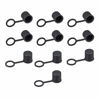 Picture of uxcell 10pcs BNC Silicone Protectors Cap Port Cover Anti Dust Black