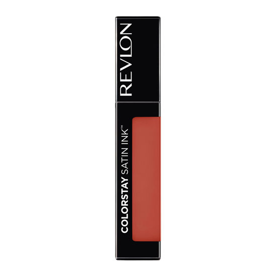 Picture of Revlon ColorStay Satin Ink Crown Jewels Liquid Lipstick, Longlasting & Waterproof Lipcolor, Moisturizing Creamy Formula Infused with Black Currant Seed Oil, 038 Citrine Queen, 0.17 fl oz.