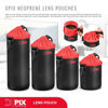 Picture of XPIX Large Neoprene Pouch Bag for DSLR Camera Lens (Canon, Nikon, Fujifilm, Sony, Olympus, Panasonic, and More)