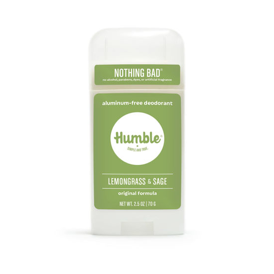 Picture of Humble Brands All Natural Aluminum Free Deodorant Stick for Women and Men, Lasts All Day, Safe, and Certified Cruelty Free, Lemongrass & Sage, Pack of 1