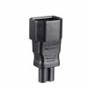 Picture of uxcell AC125V 10A/AC250V 2.5A IEC320 Male C14 to Female C7 Power Socket Adapter for Cord Connecting 3 Pcs