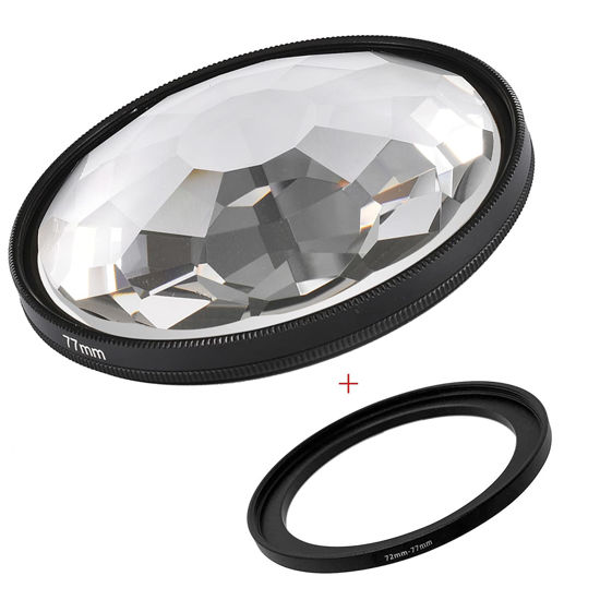 Picture of Kaleidoscope Glass Prism 72mm Camera Glass Filter Changeable Number of Subjects Camera Accessories(72mm Kaleidoscope Filter)