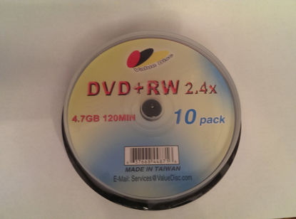 Picture of Value Disc 10 Pack DVD+RW 2.4X 4.7GB