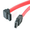 Picture of StarTech.com SATA to Left Angle SATA Serial ATA Cable - SATA cable - Serial ATA 150/300/600 - SATA (R) to SATA (R) - 1 ft - left-angled connector - red - SATA12LA1