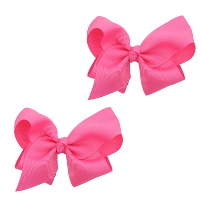 Picture of 3 Inch Grosgrain Bow for Little Girls- Set of 2 (Pink)