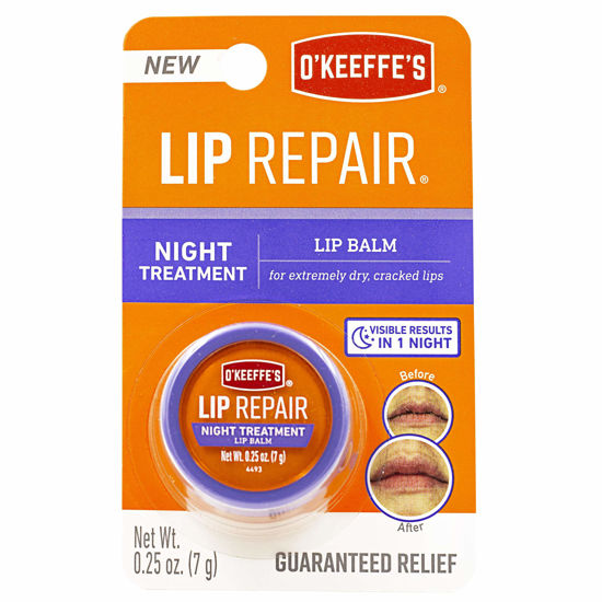 Picture of O'Keeffe's Lip Repair Night Treatment Lip Balm, .25 Ounce Jar, (Pack of 1)