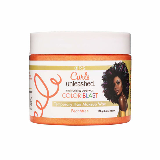 Picture of ORS Curls Unleashed Color Blast, Peachtree Temporary Color Wax, Infused with Beeswax & Castor Oil (6.0 oz)