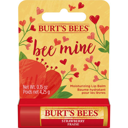 Picture of Burts Bees Mothers Day Lip Balm Gifts for Mom, Nourishing Lip Care Products for All Day Hydration - Strawberry with Beeswax & Fruit Extracts (Pack of 6)